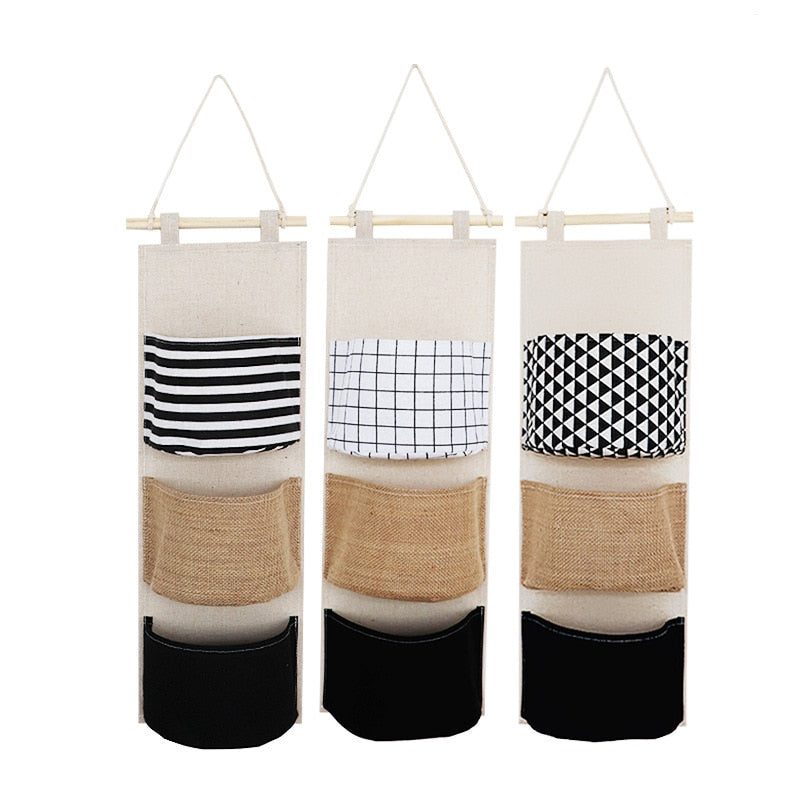 Hanging Wall Organizers with Multi-Pocket Design – Cotton and Linen