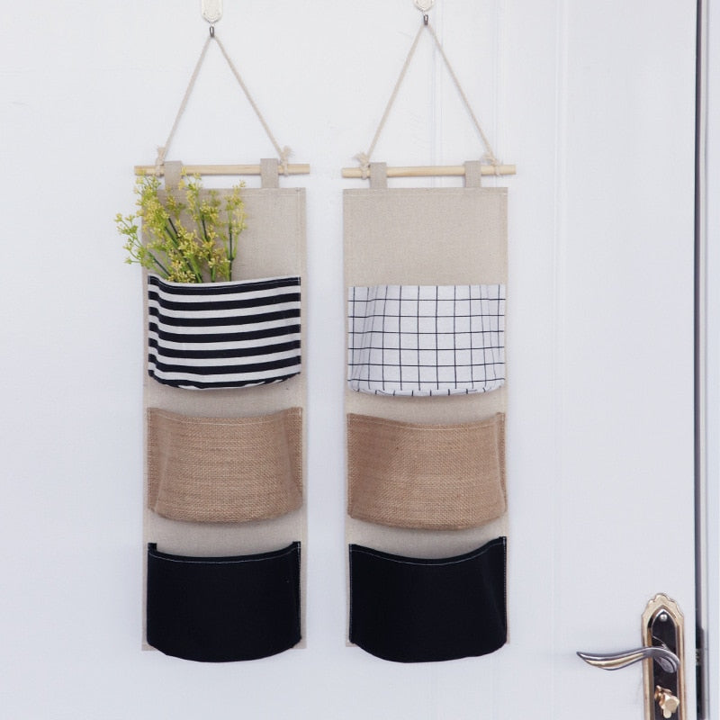 Hanging Wall Organizers with Multi-Pocket Design – Cotton and Linen