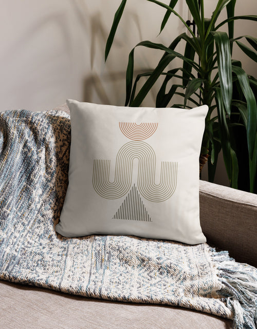 Load image into Gallery viewer, Modern Geometric Throw Pillow with Minimalist Abstract Design
