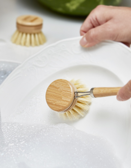 Load image into Gallery viewer, Eco-Friendly Wooden Dish Brush Set with Replaceable Heads
