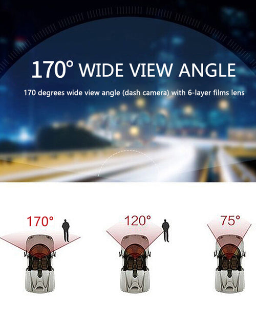 Load image into Gallery viewer, Dual Dash Cam with Full HD 1080P, 170° Wide Angle, Night Vision
