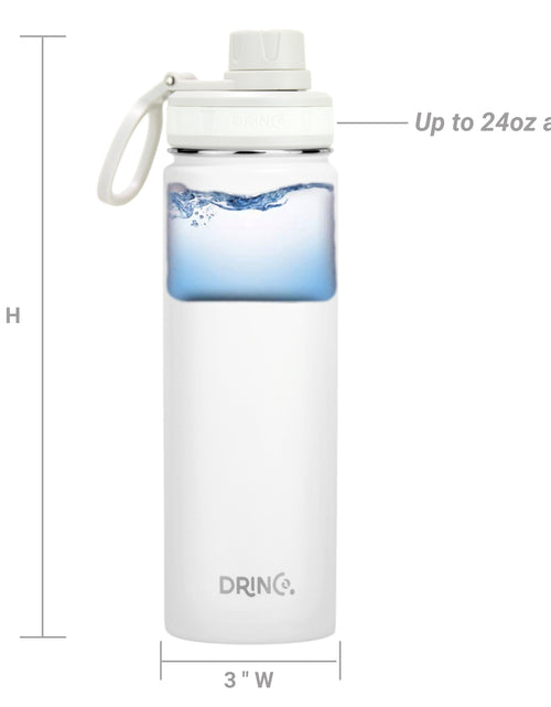 Load image into Gallery viewer, DRINCO® 22oz Stainless Steel Sport Water Bottle - Artic White
