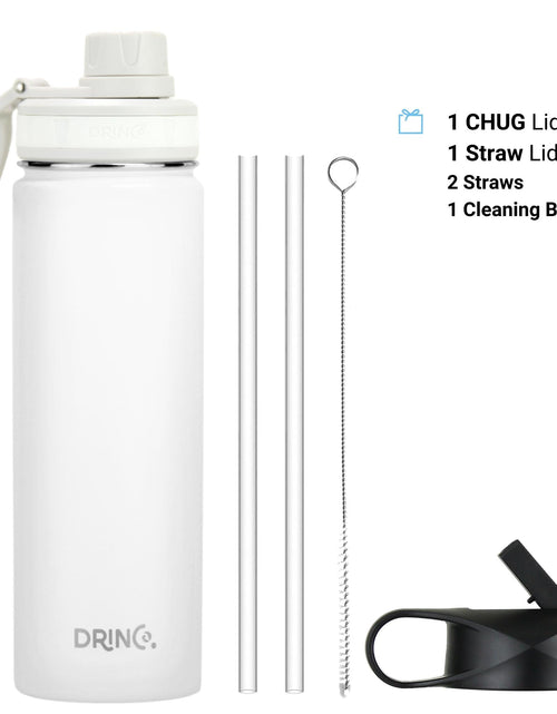 Load image into Gallery viewer, DRINCO® 22oz Stainless Steel Sport Water Bottle - Artic White
