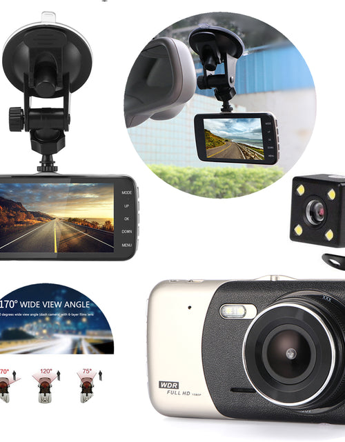 Load image into Gallery viewer, Dual Dash Cam with Full HD 1080P, 170° Wide Angle, Night Vision
