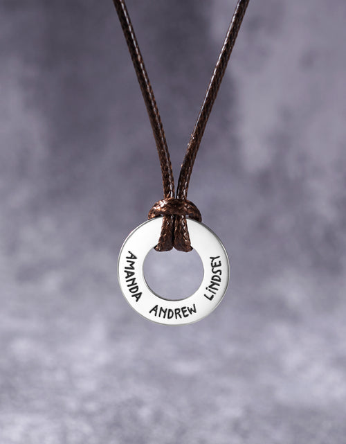 Load image into Gallery viewer, Dad Necklace With Kids Names, Engraved Dad Gift, Men Custom Necklace
