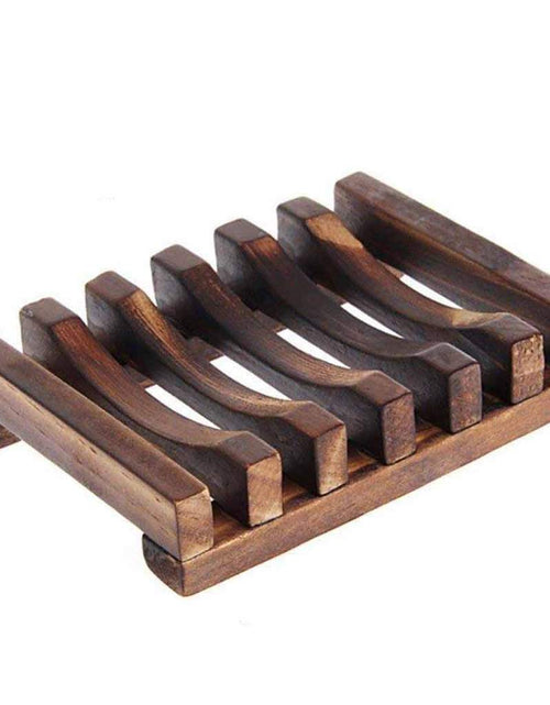 Load image into Gallery viewer, &quot;Handcrafted Wooden Soap Dish | Eco-Friendly Slatted Soap Holder
