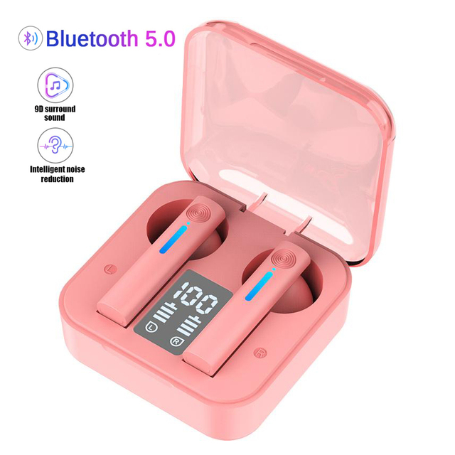 Wireless Bluetooth Earbuds with LED Display Charging Case