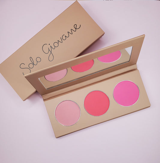 Solo Giovane 3-Color Blush Palette with Mirror