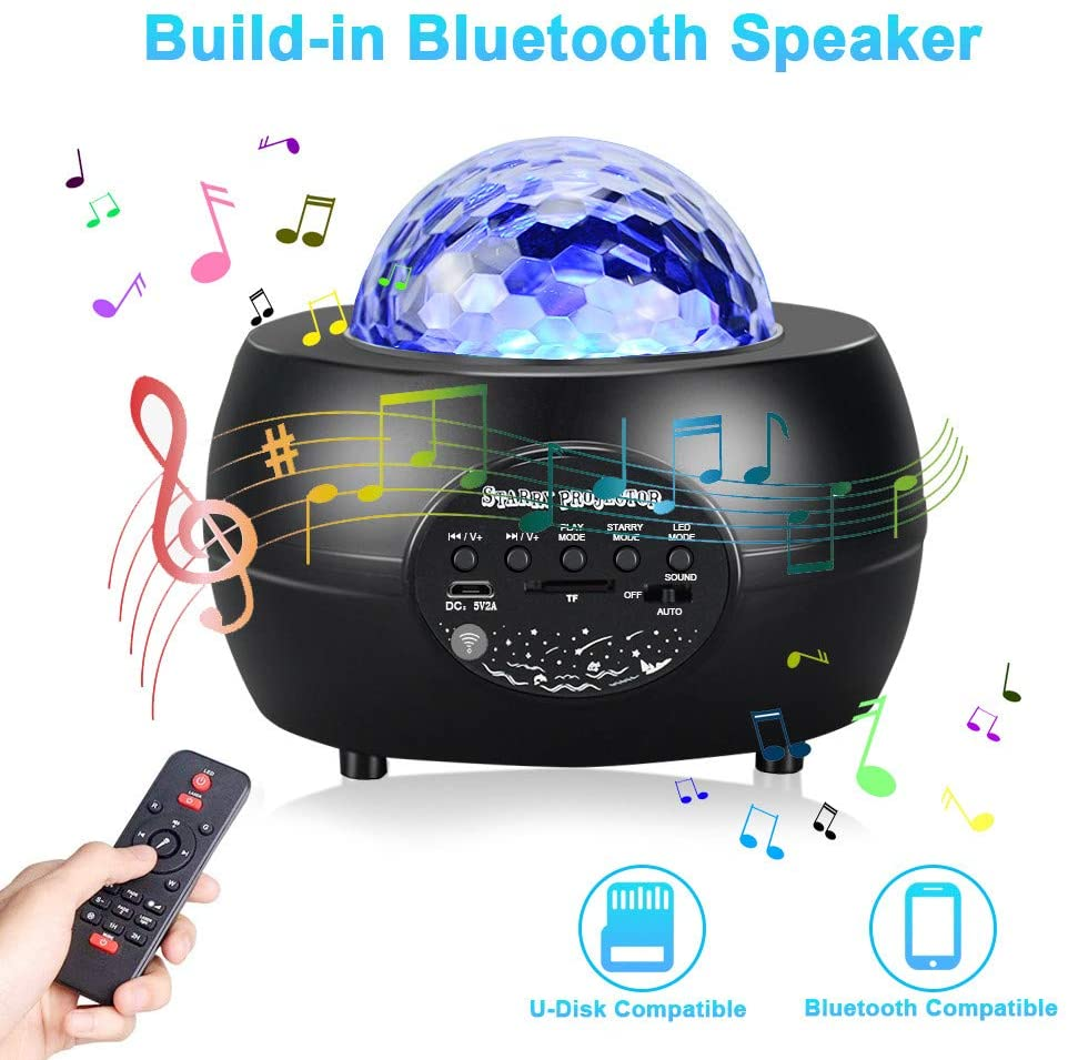 Bluetooth Party Light with Built-in Speaker and Remote Control