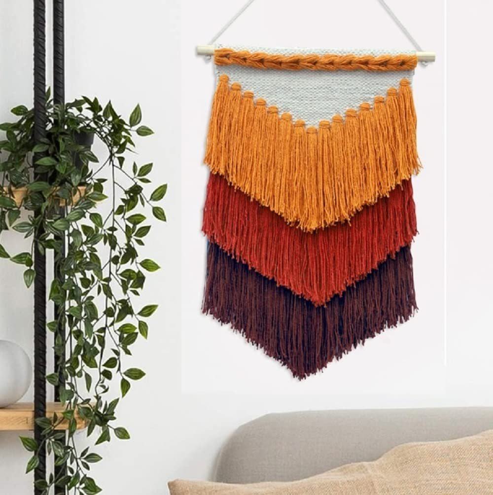 Cotton Macrame Boho Wall Hanging | Bohemian Nordic Woven Wall Decor