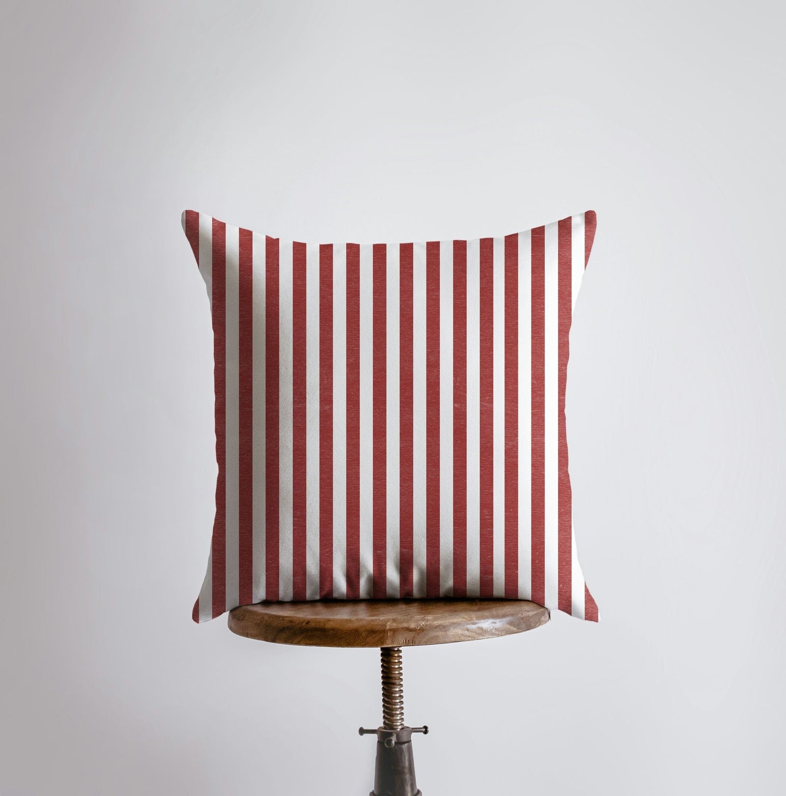 Striped Throw Pillows – Red and Blue Vertical Stripes