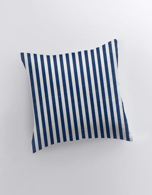 Load image into Gallery viewer, Striped Throw Pillows – Red and Blue Vertical Stripes
