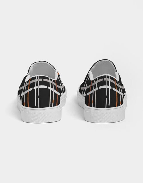 Load image into Gallery viewer, Men&#39;s Plaid Slip-On Canvas Sneakers - Casual Comfort
