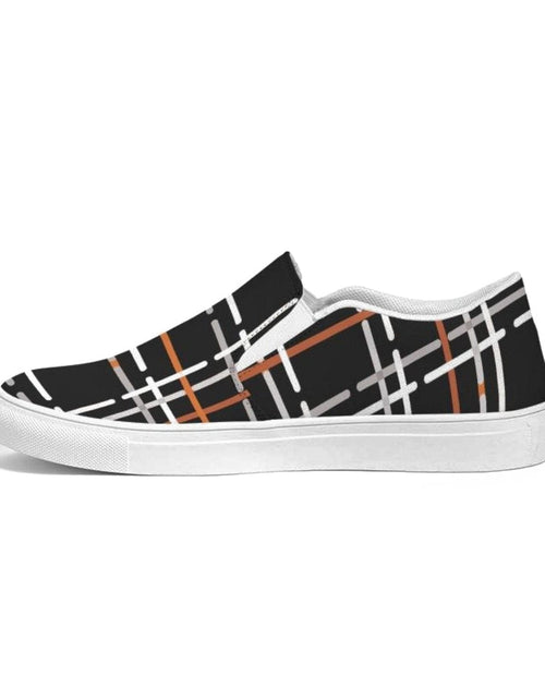 Load image into Gallery viewer, Men&#39;s Plaid Slip-On Canvas Sneakers - Casual Comfort
