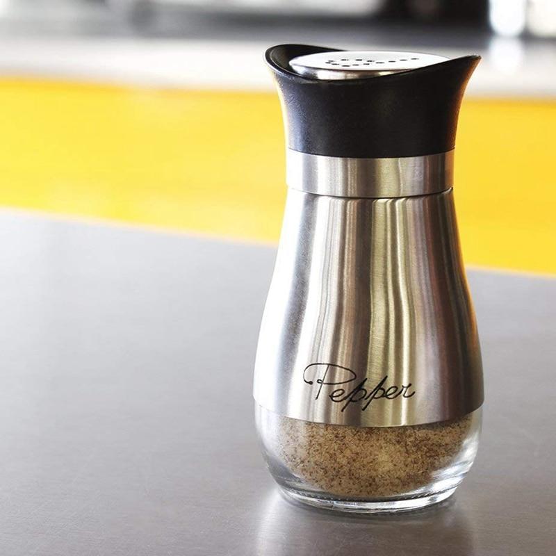 Stainless Steel Salt and Pepper Shaker Set 4oz