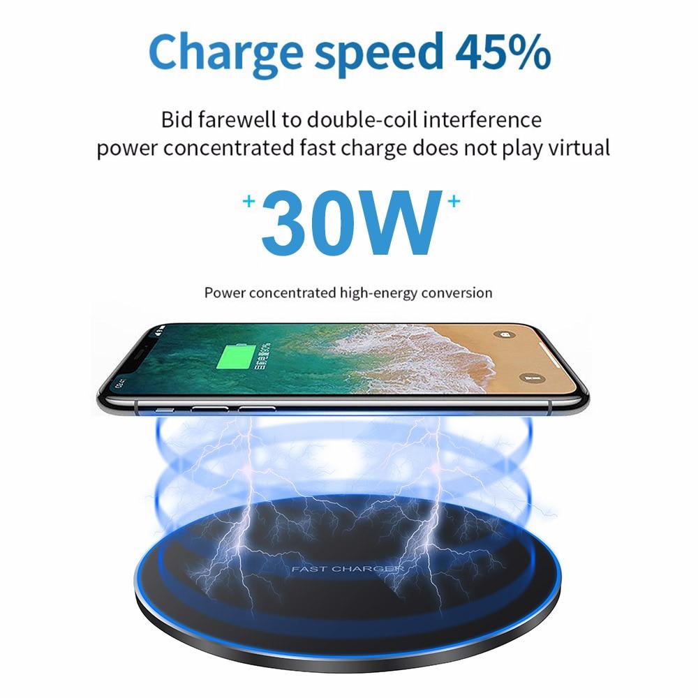 30W Fast Wireless Charging Pad | Ultra-Slim